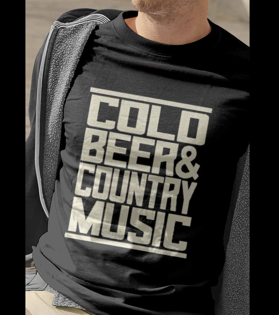 Cold Beer And Country Music Zach Top Black T-Shirt
