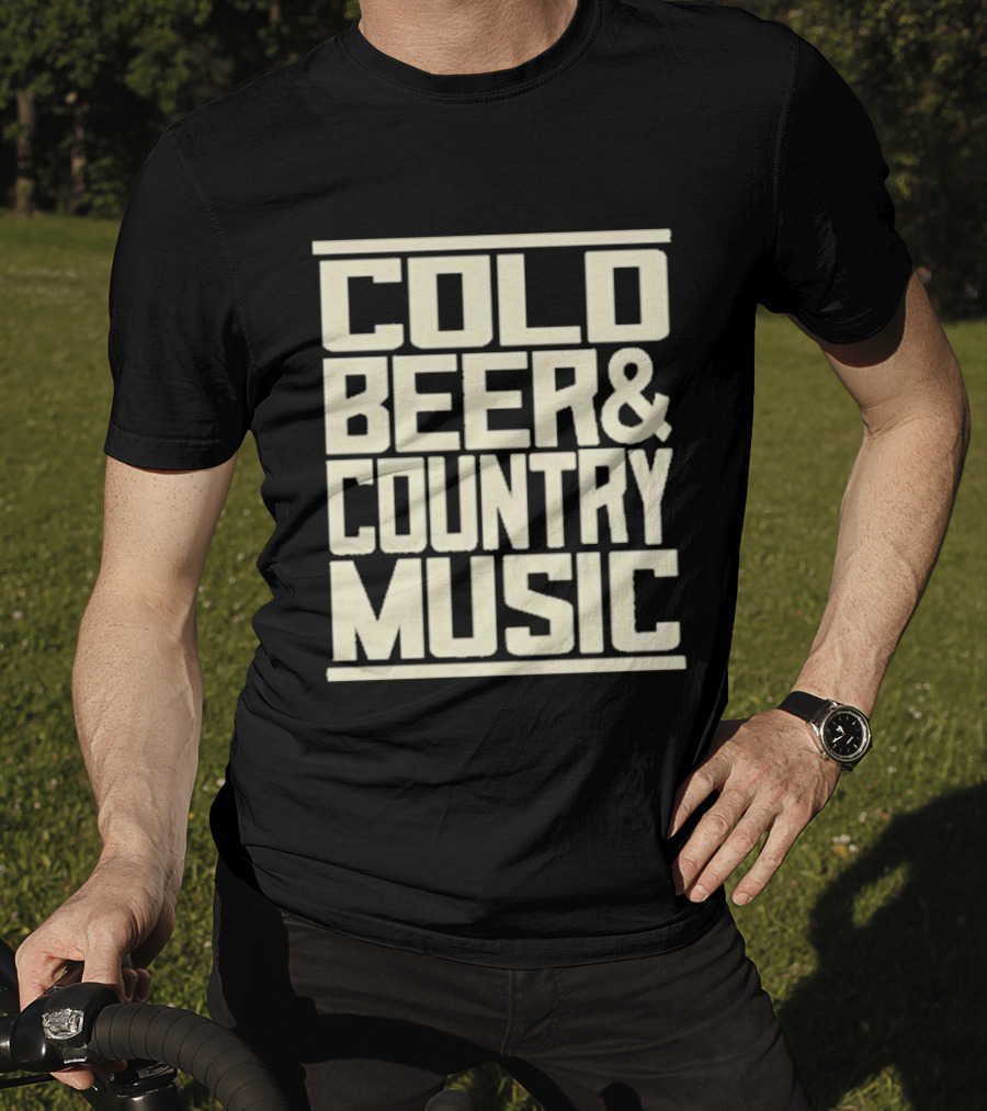 Cold Beer And Country Music Zach Top Black T-Shirt