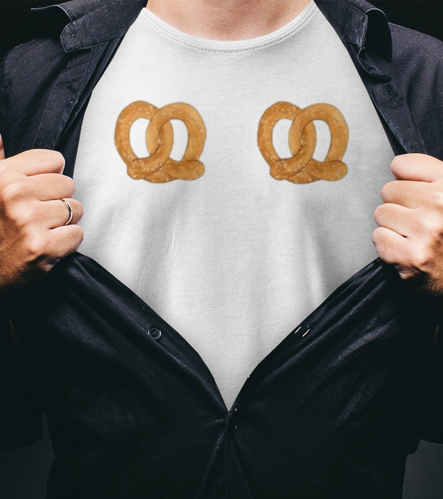 Pretzel Boobs Classic Salty Snack Humor T-Shirt
