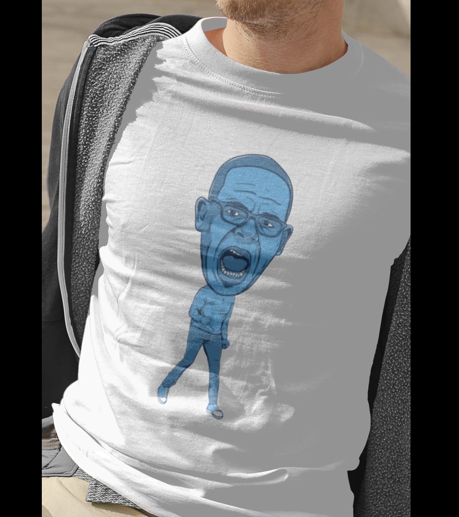 UNC Tar Heels Coach Hubert Davis Marching Fan T-Shirt