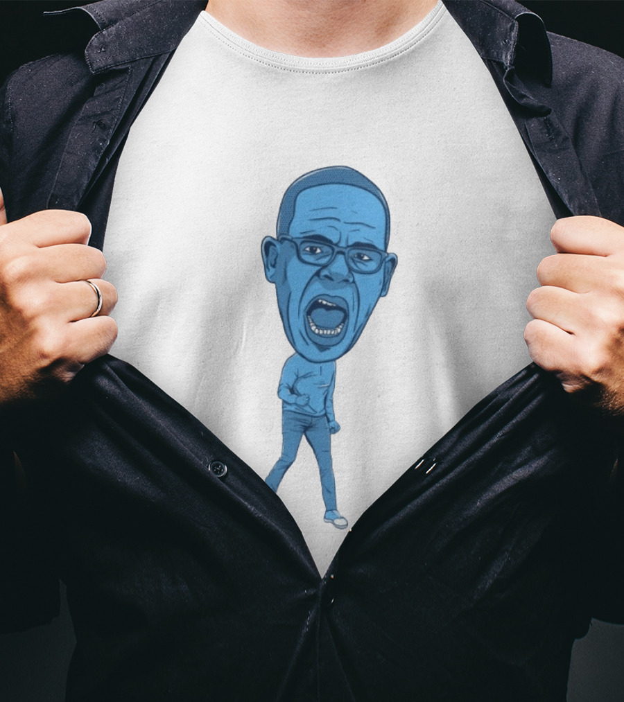UNC Tar Heels Coach Hubert Davis Marching Fan T-Shirt