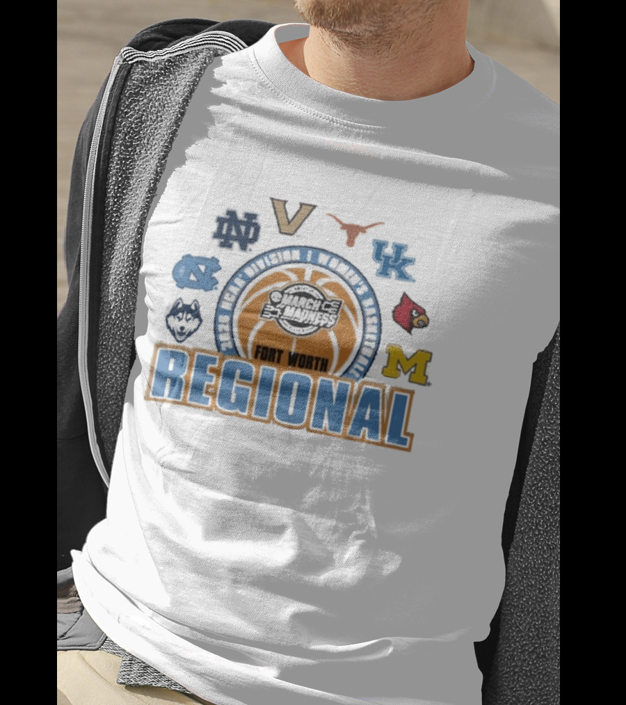 March Madness 2026 NCAA DI Women's Basketball Fort Worth Regional Notre Dame Virginia Texas Kentucky Louisville Michigan North Carolina UConn T-Shirt