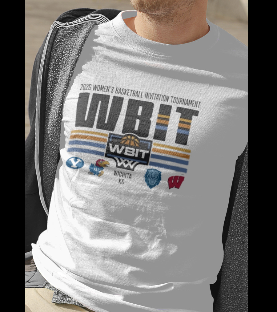 2026 WBIT Women's Basketball Invitation Tournament Wichita KS BYU Jayhawks Lions Badgers T-Shirt