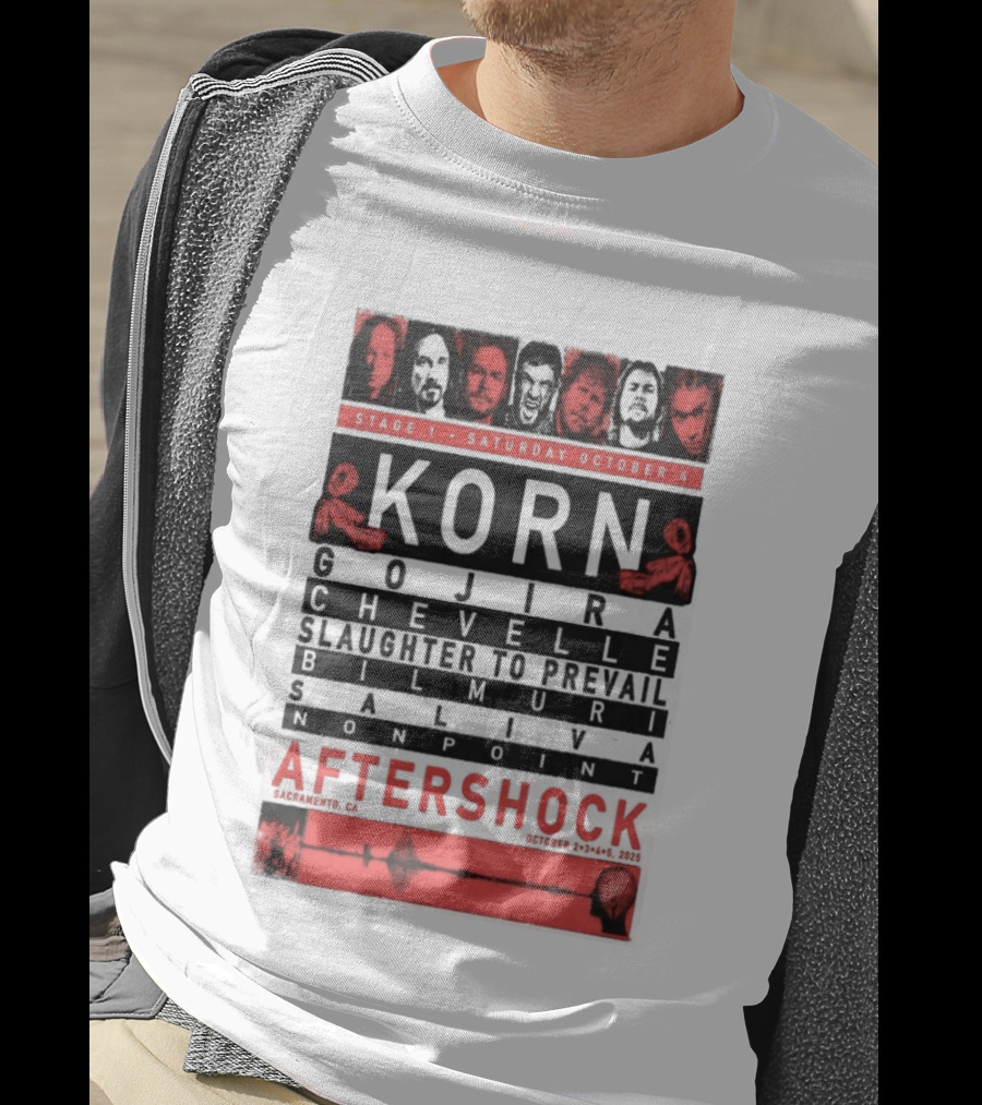 California Tour 2025 Korn Aftershock Festival October Event T-Shirt