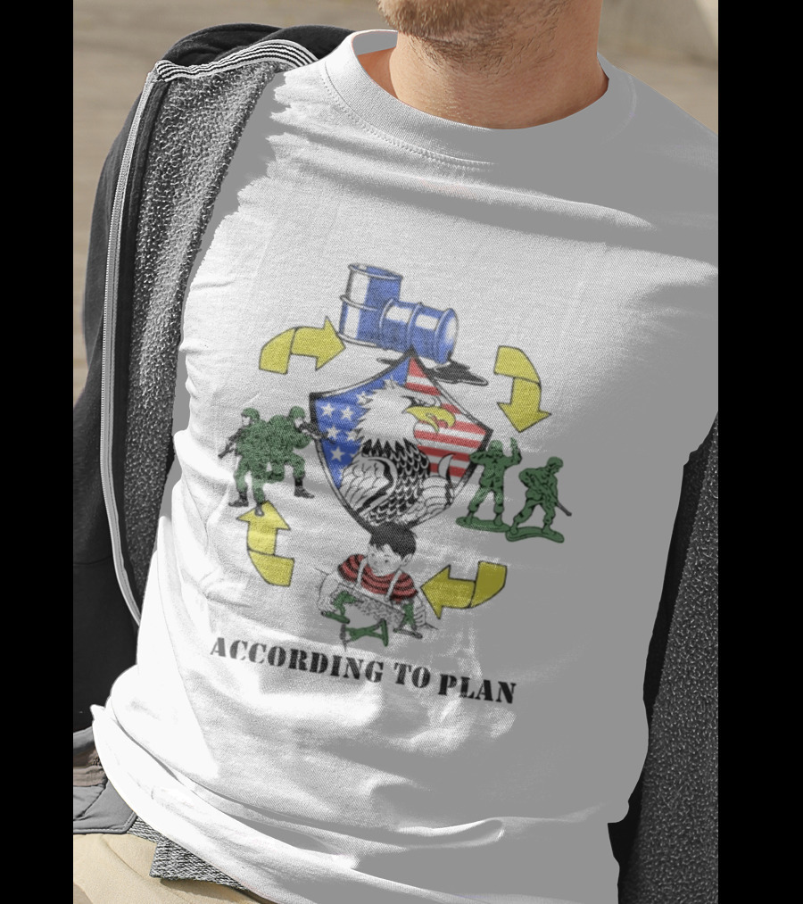Eagle Crest Soldiers And Train Cycle According To Plan Ideologie T-Shirt