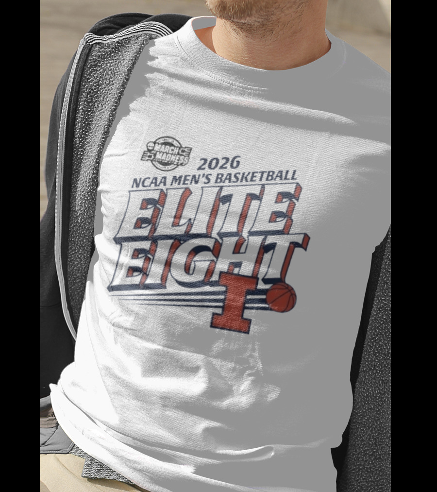 Illinois Fighting Illini NCAA Men's Basketball March Madness 2026 Elite Eight T-Shirt