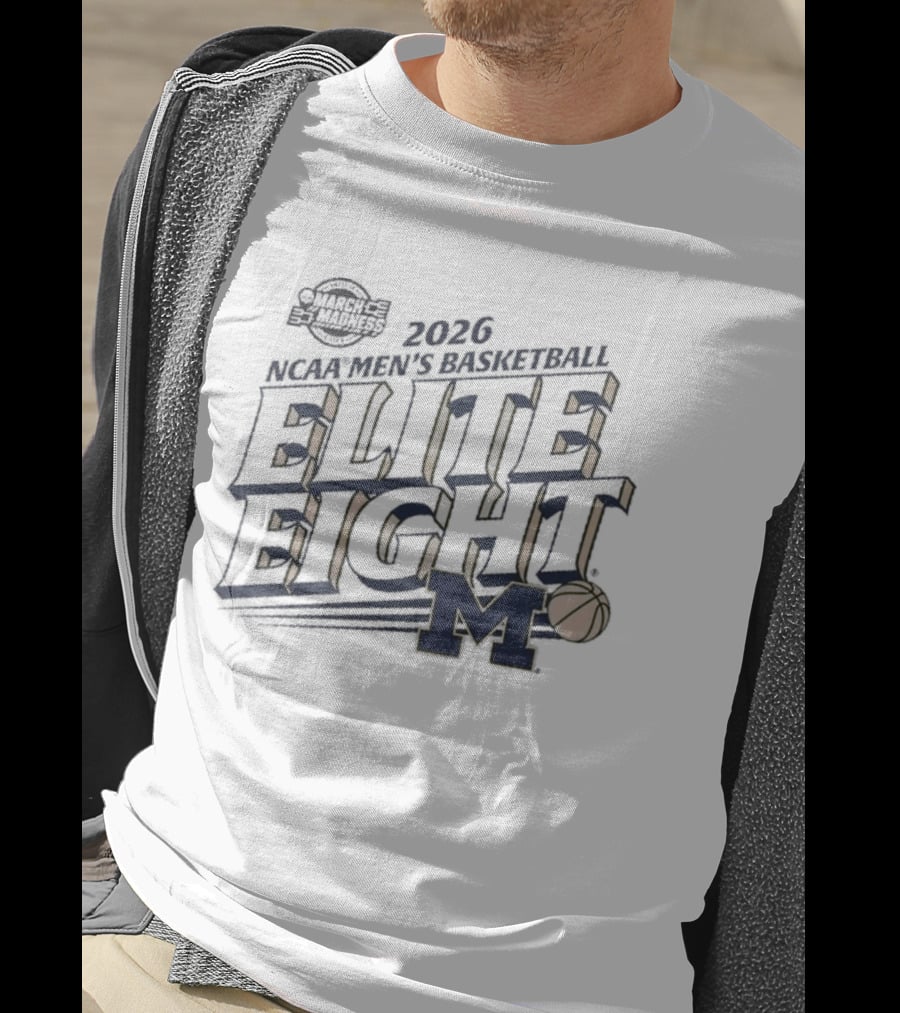 Michigan Wolverines 2026 NCAA Elite Eight Men's Basketball Tournament T-Shirt