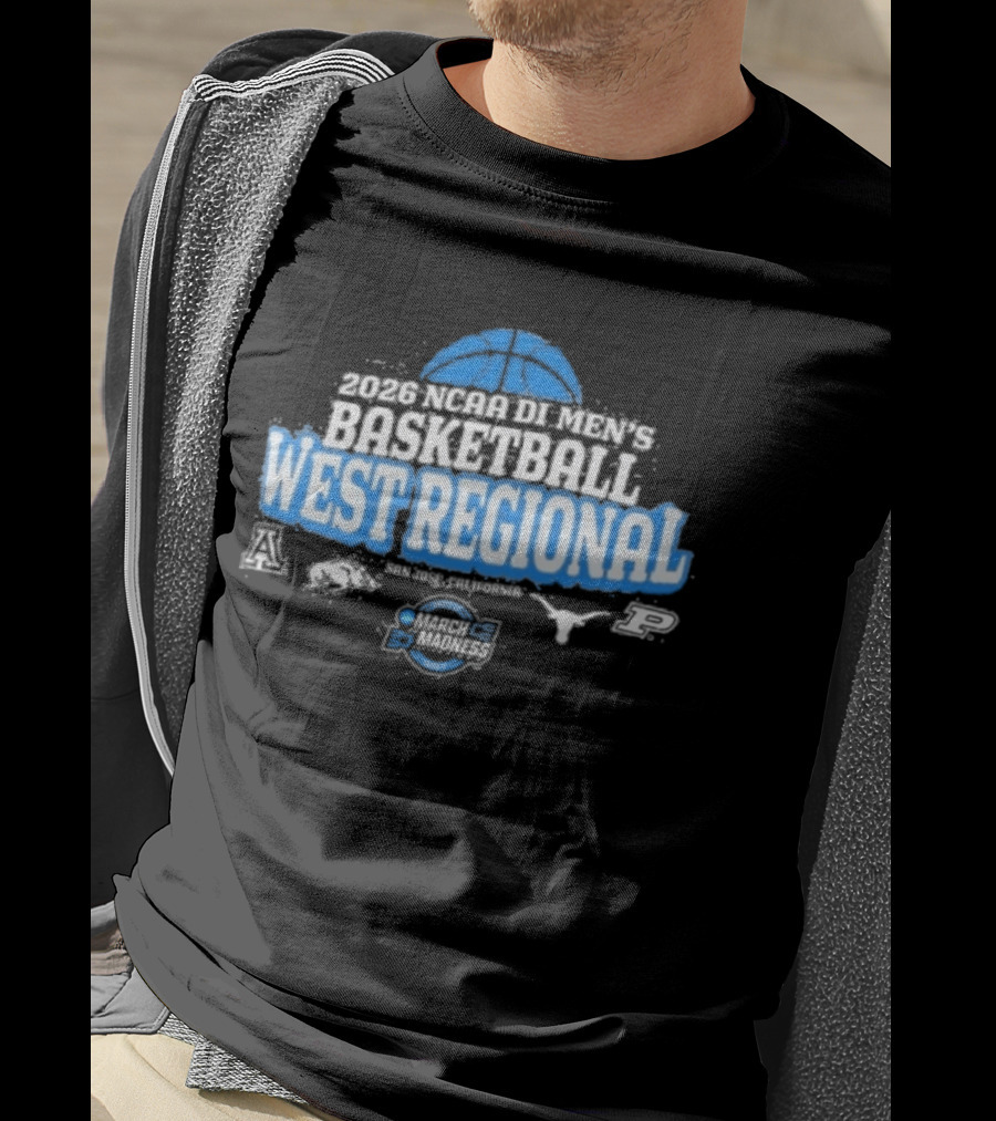 2026 NCAA DI Men's Basketball West Regional Tournament Sweet Sixteen San Jose CA T-Shirt