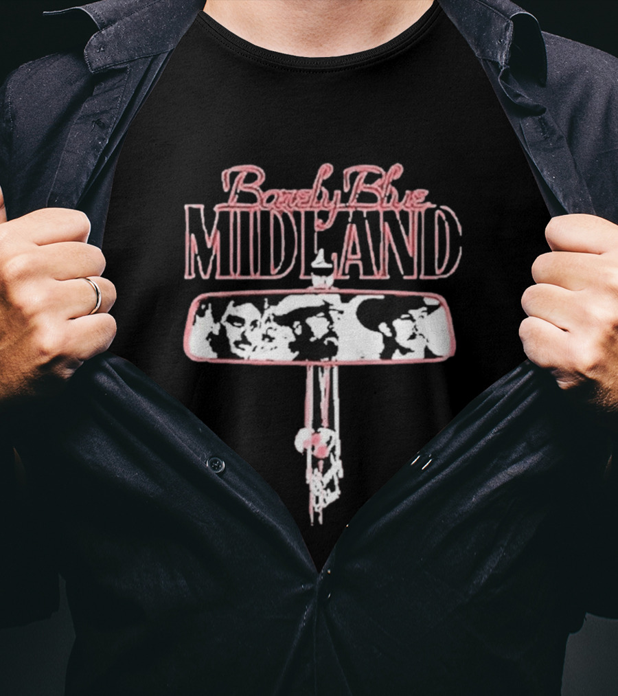 Barely Blue Midland Rearview Mirror Cowboy T-Shirt
