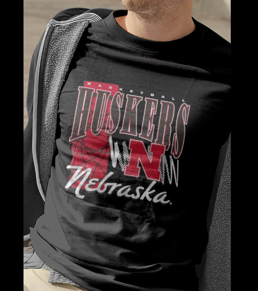 Basketball Huskers N Nebraska T-Shirt