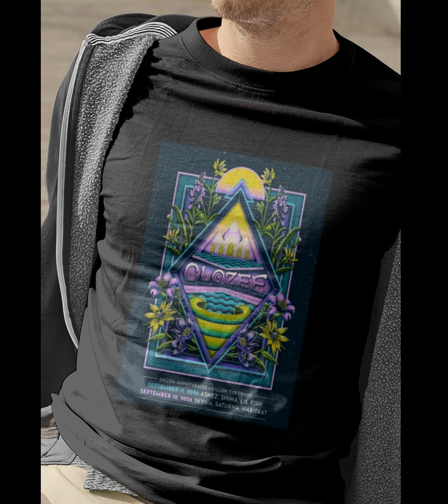 Clozee Dillon Amphitheater September 11 12 2026 Ashez Shima Lil Fish Skysia Saturna Habitaat T-Shirt