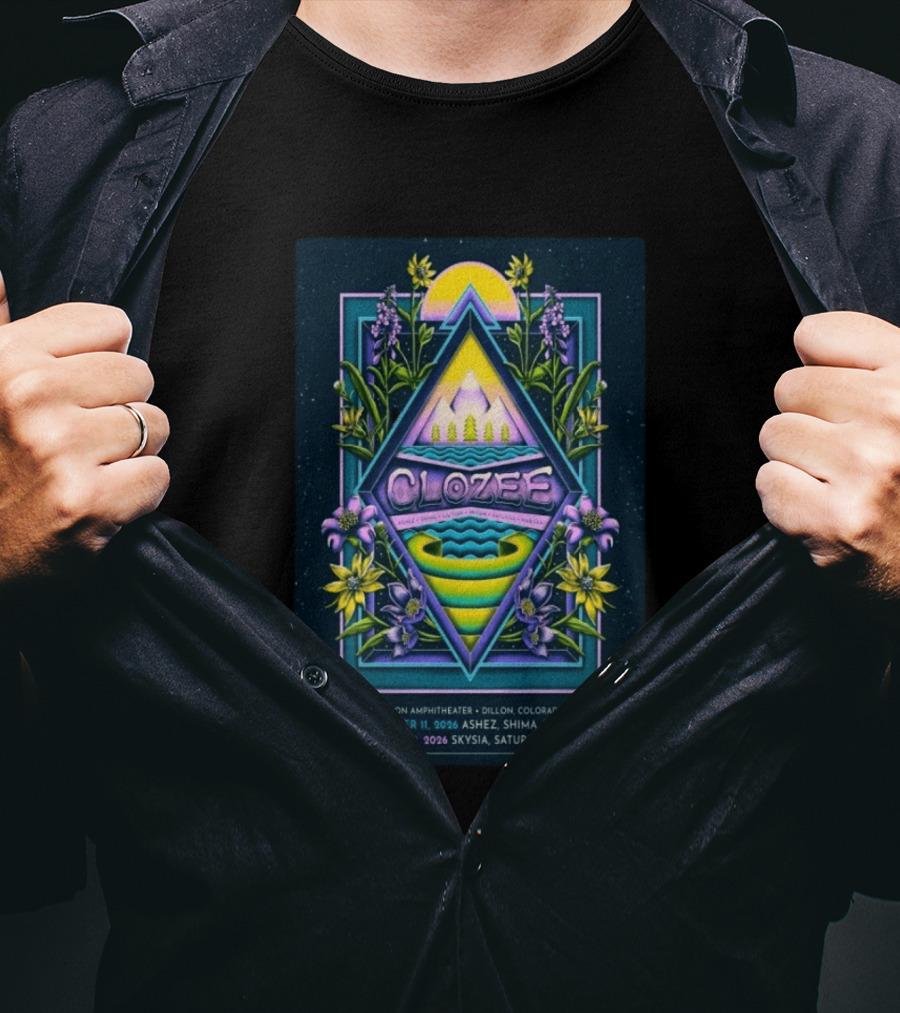 Clozee Dillon Amphitheater September 11 12 2026 Ashez Shima Lil Fish Skysia Saturna Habitaat T-Shirt