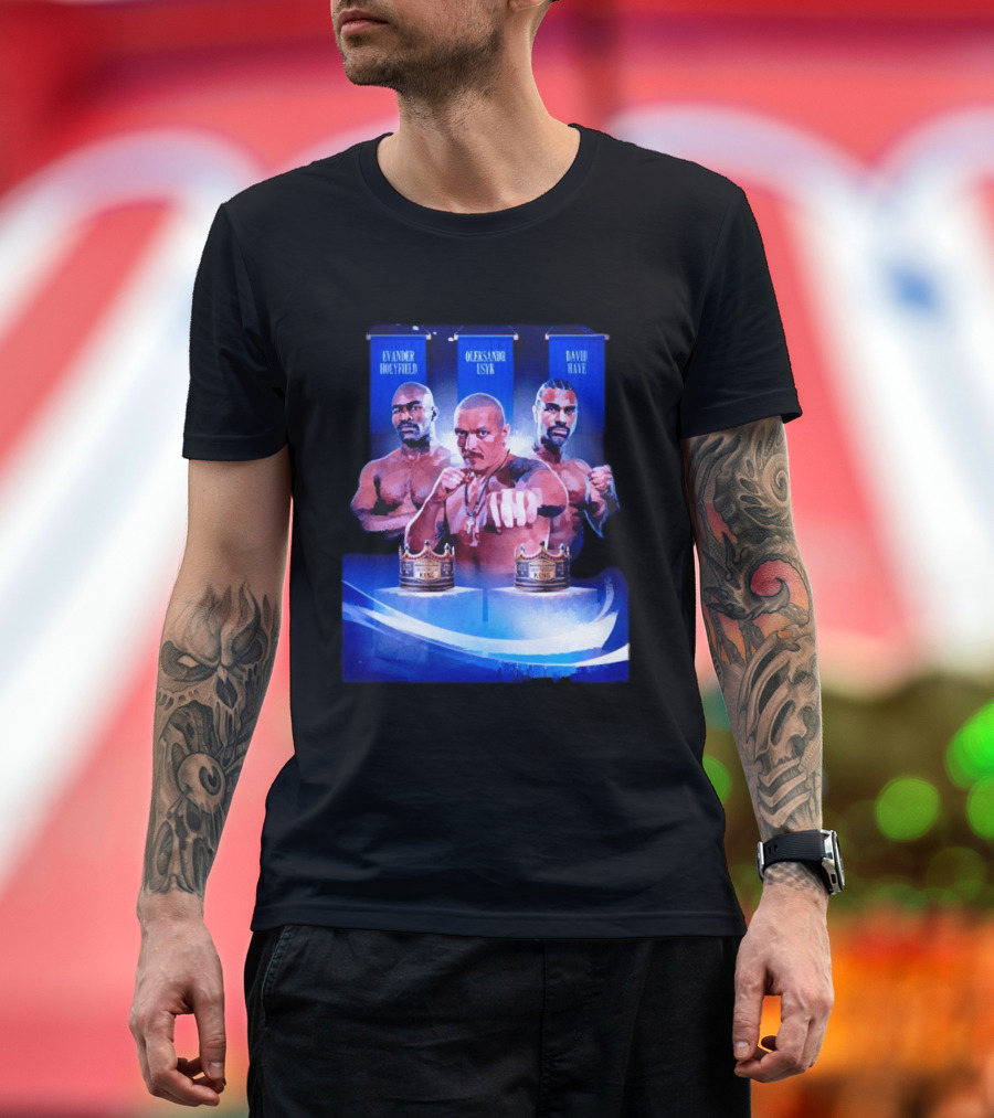 Oleksandr Usyk Evander Holyfield David Haye Boxing Cruiserweight King Patterson Collage T-Shirt
