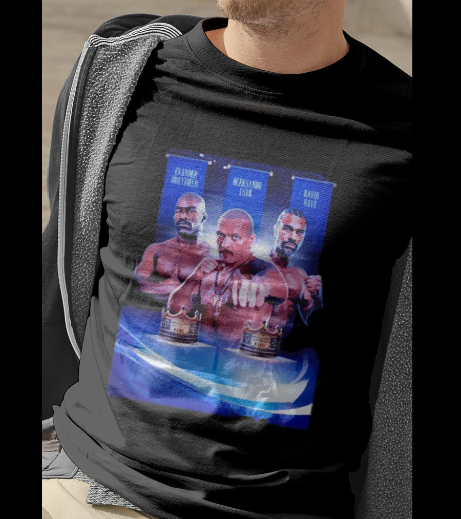 Oleksandr Usyk Evander Holyfield David Haye Boxing Cruiserweight King Patterson Collage T-Shirt