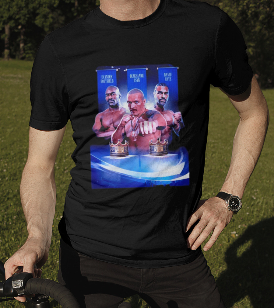 Oleksandr Usyk Evander Holyfield David Haye Boxing Cruiserweight King Patterson Collage T-Shirt