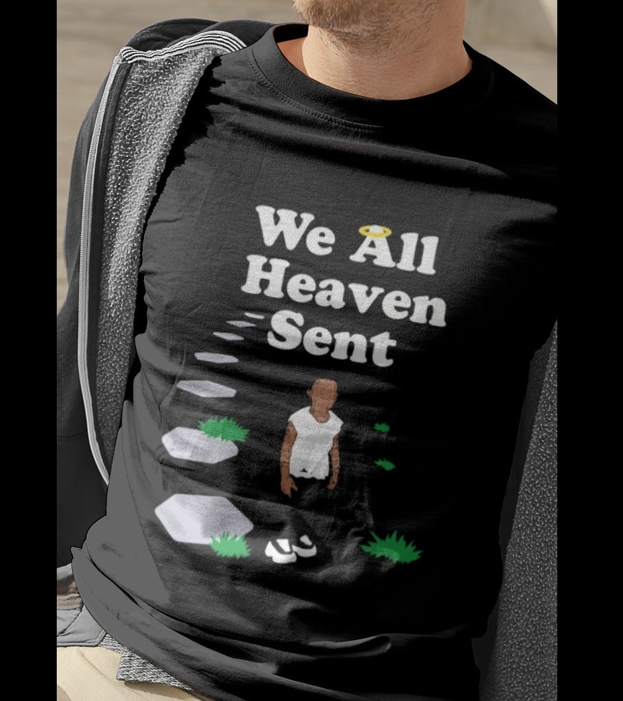 We All Heaven Sent White Halo Pathway And Figure T-Shirt
