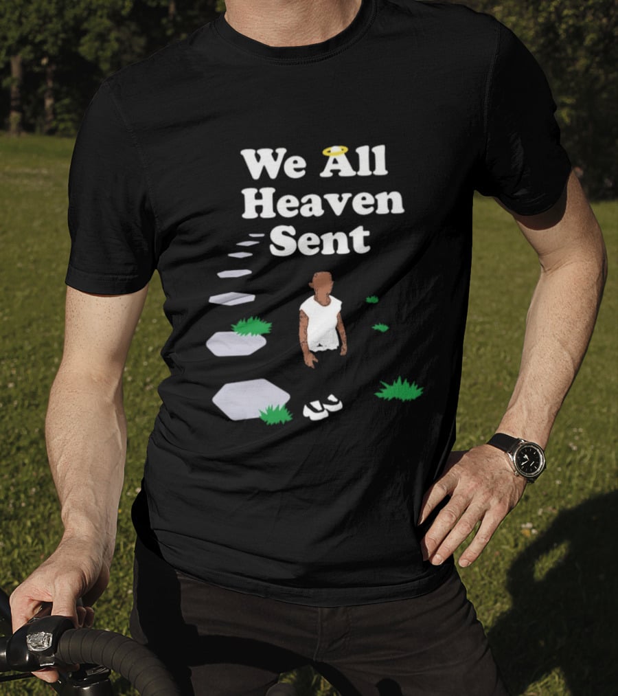 We All Heaven Sent White Halo Pathway And Figure T-Shirt