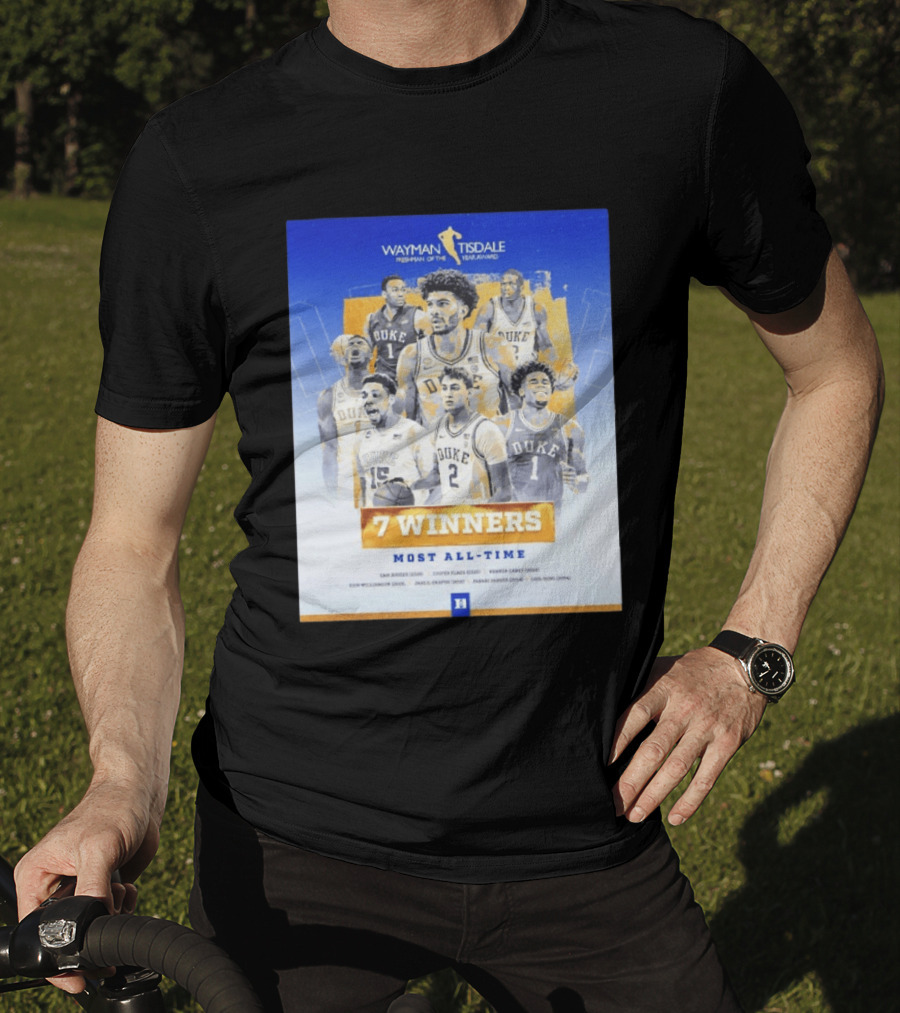 Wayman Tisdale Freshman Of The Year Award Duke Blue Devils 7 Winners Most All Time T-Shirt