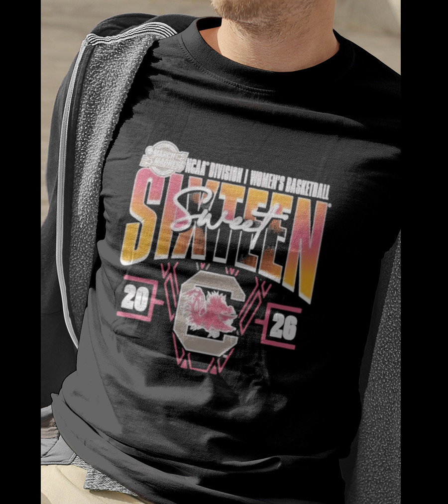 March Madness 2026 Sweet Sixteen South Carolina Gamecocks Women's Basketball Tournament T-Shirt