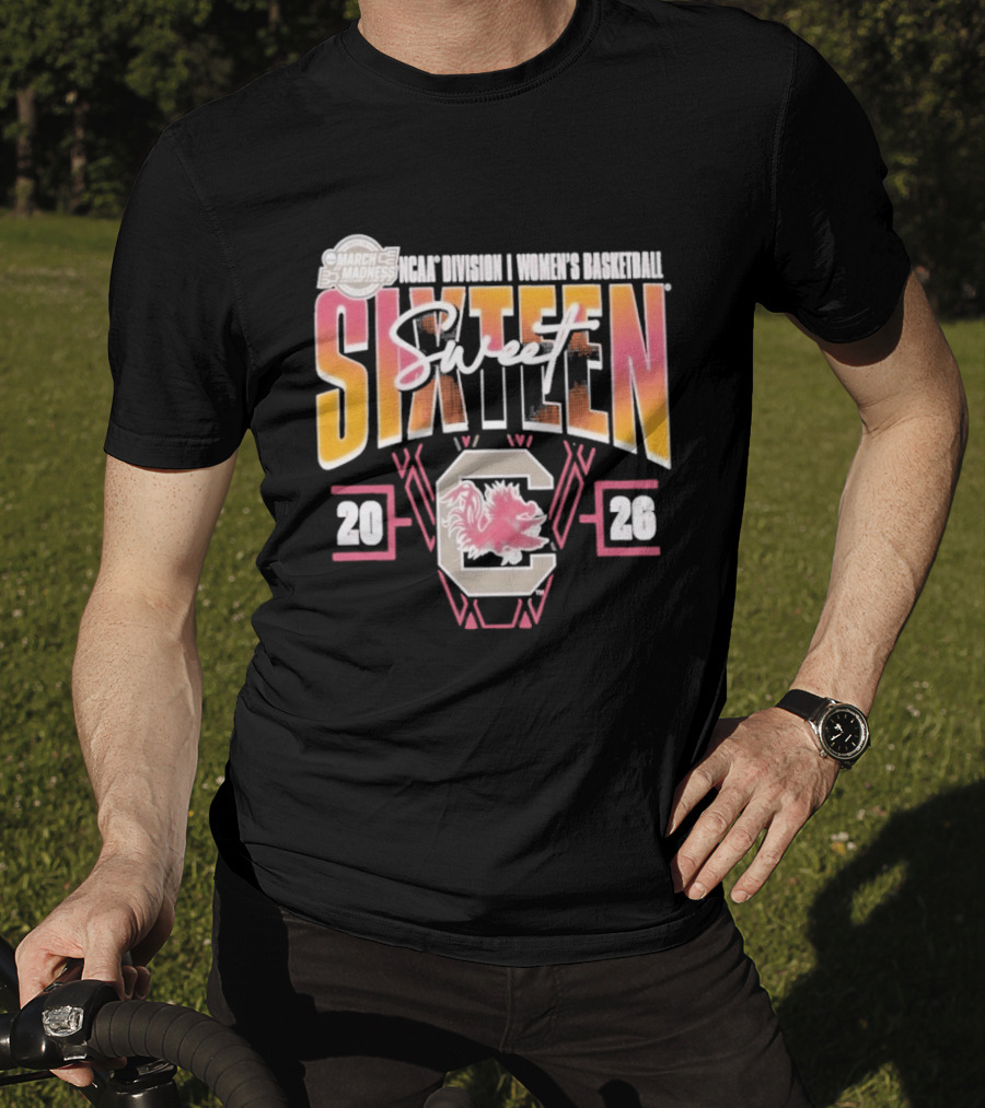 March Madness 2026 Sweet Sixteen South Carolina Gamecocks Women's Basketball Tournament T-Shirt