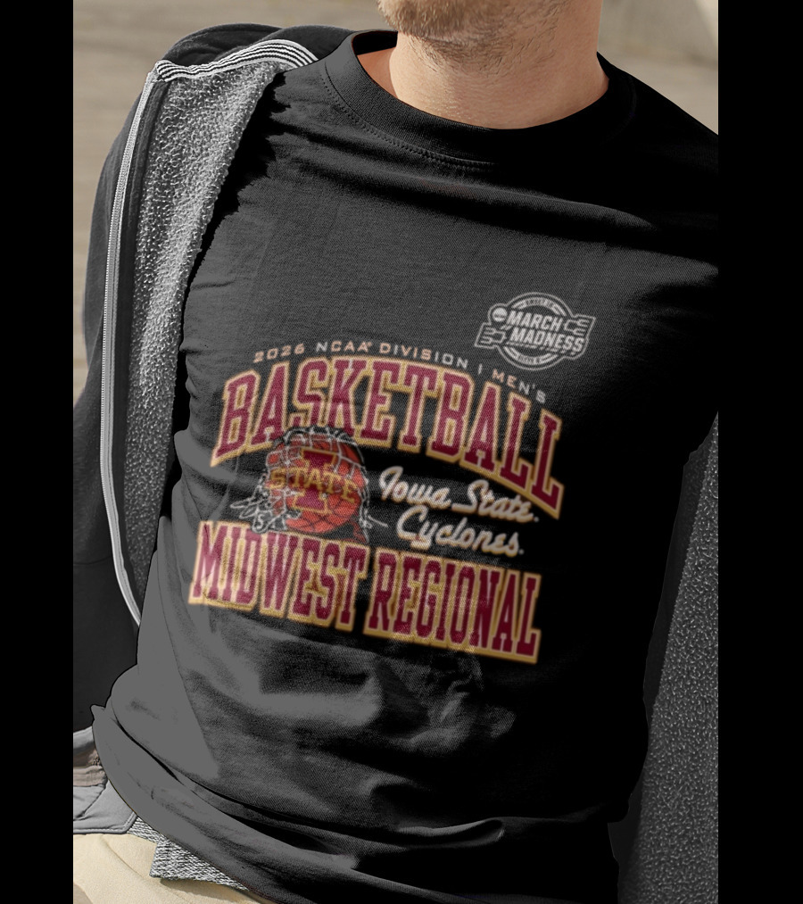 Iowa State Cyclones 2026 NCAA Division I Men's Basketball Midwest Regional T-Shirt
