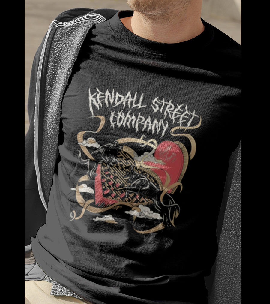 Kendall Street Company Lovers Tour 2026 Surreal Heart And Scrolling Ribbon T-Shirt