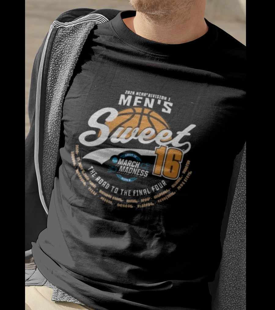 2026 NCAA DI Men's Sweet Sixteen March Madness Tournament Elite Eight Final Four T-Shirt