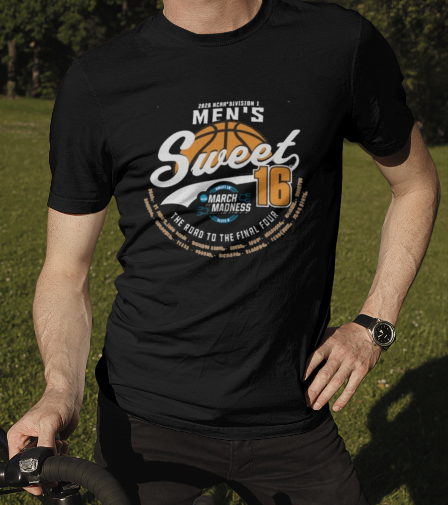 2026 NCAA DI Men's Sweet Sixteen March Madness Tournament Elite Eight Final Four T-Shirt