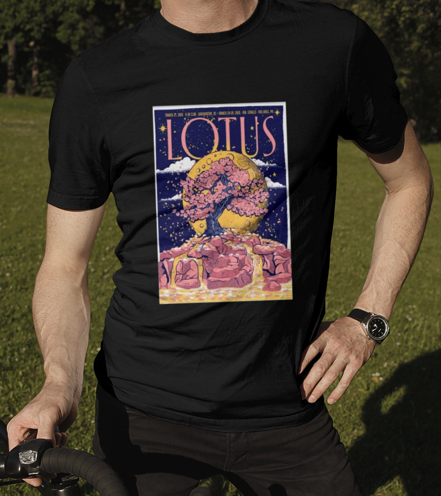 Lotus March 27 2026 Washington DC 930 Club Cherry Blossom Moon Tour T-Shirt