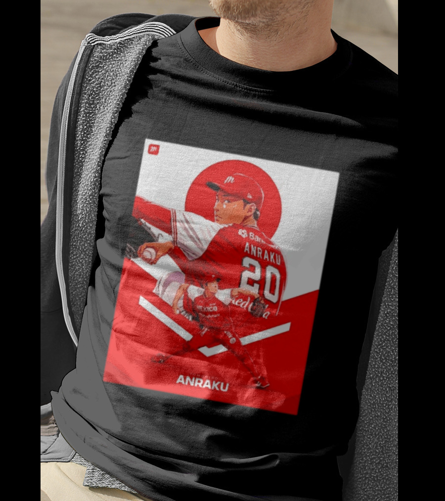 Tomohiro Anraku Diablos Rojos México Baseball Pitcher 20 Red Uniform T-Shirt