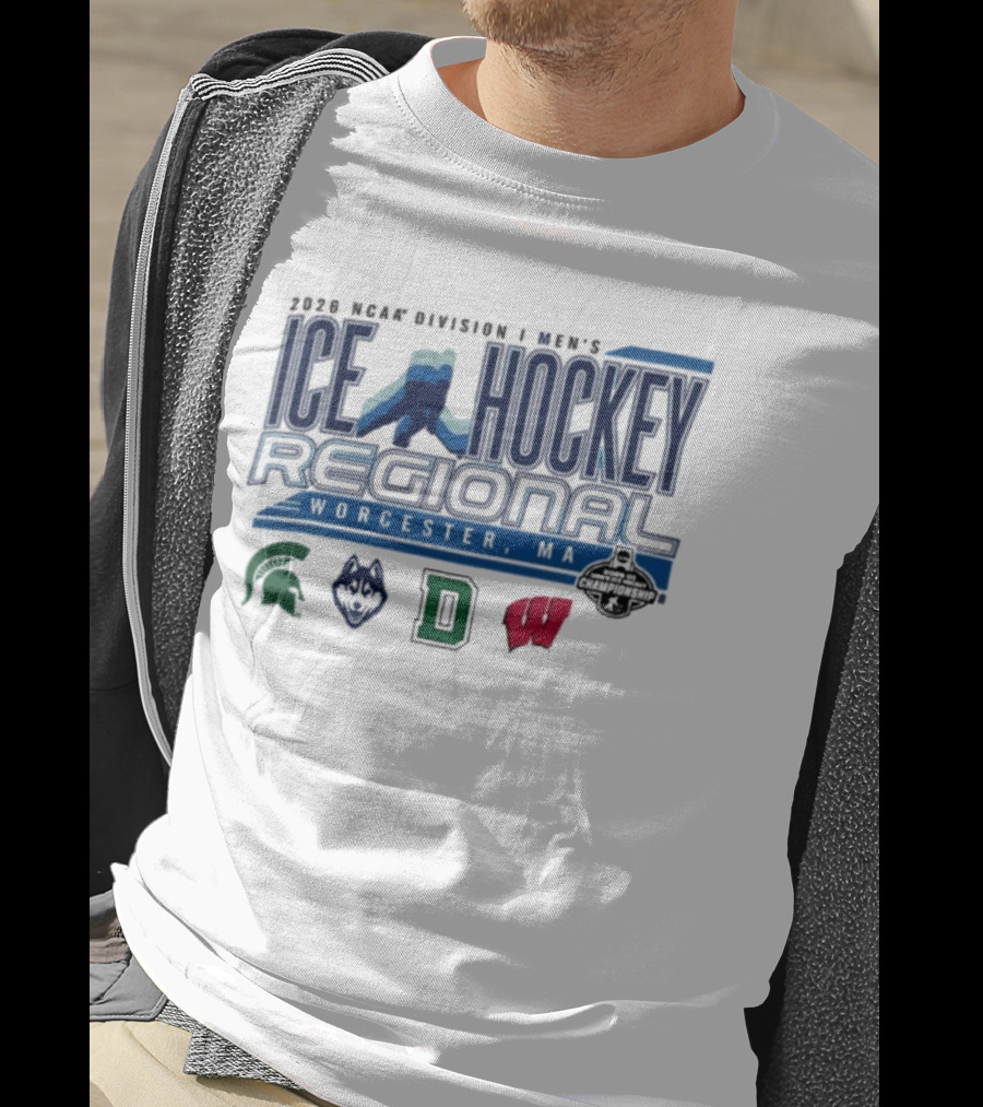 2026 NCAA Division I Men's Ice Hockey Regional Worcester MA Michigan State Bemidji State Dartmouth Wisconsin T-Shirt
