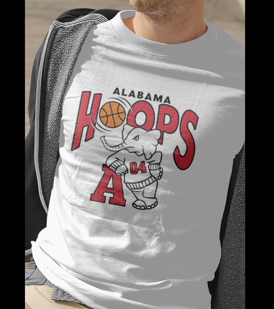 Alabama Hoops Basketball Elephant 04 Sports Team T-Shirt