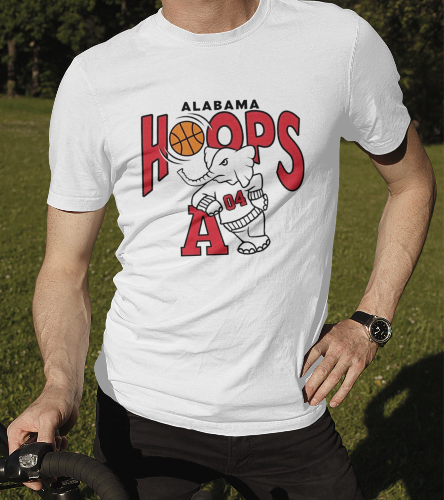 Alabama Hoops Basketball Elephant 04 Sports Team T-Shirt