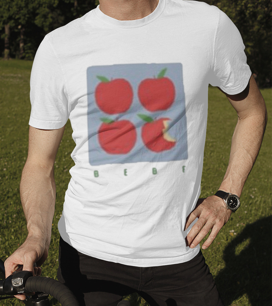 Bebe Stockwell Apple Pop Art Four Red Apples With Bite T-Shirt