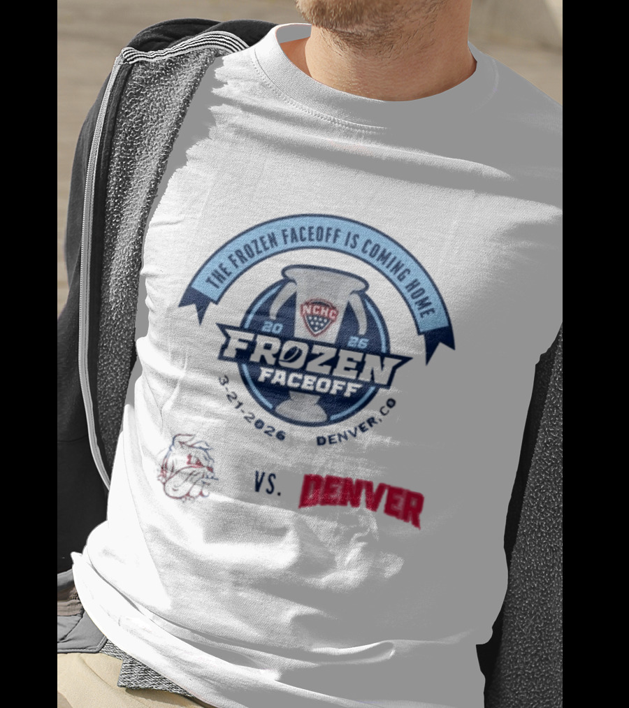 NCHC Frozen Faceoff 2026 Denver Vs Minnesota Duluth Hockey Matchup March 21 T-Shirt