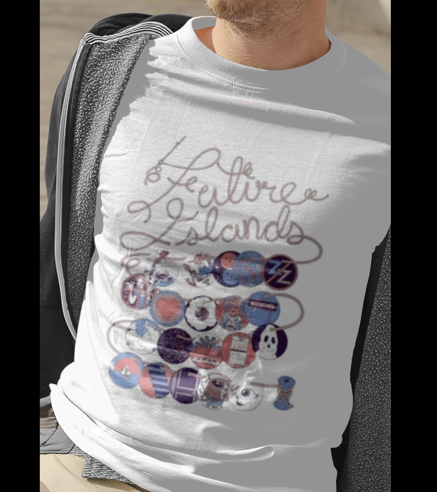Future Islands The Never Ending Scribble Hearts And Circles T-Shirt
