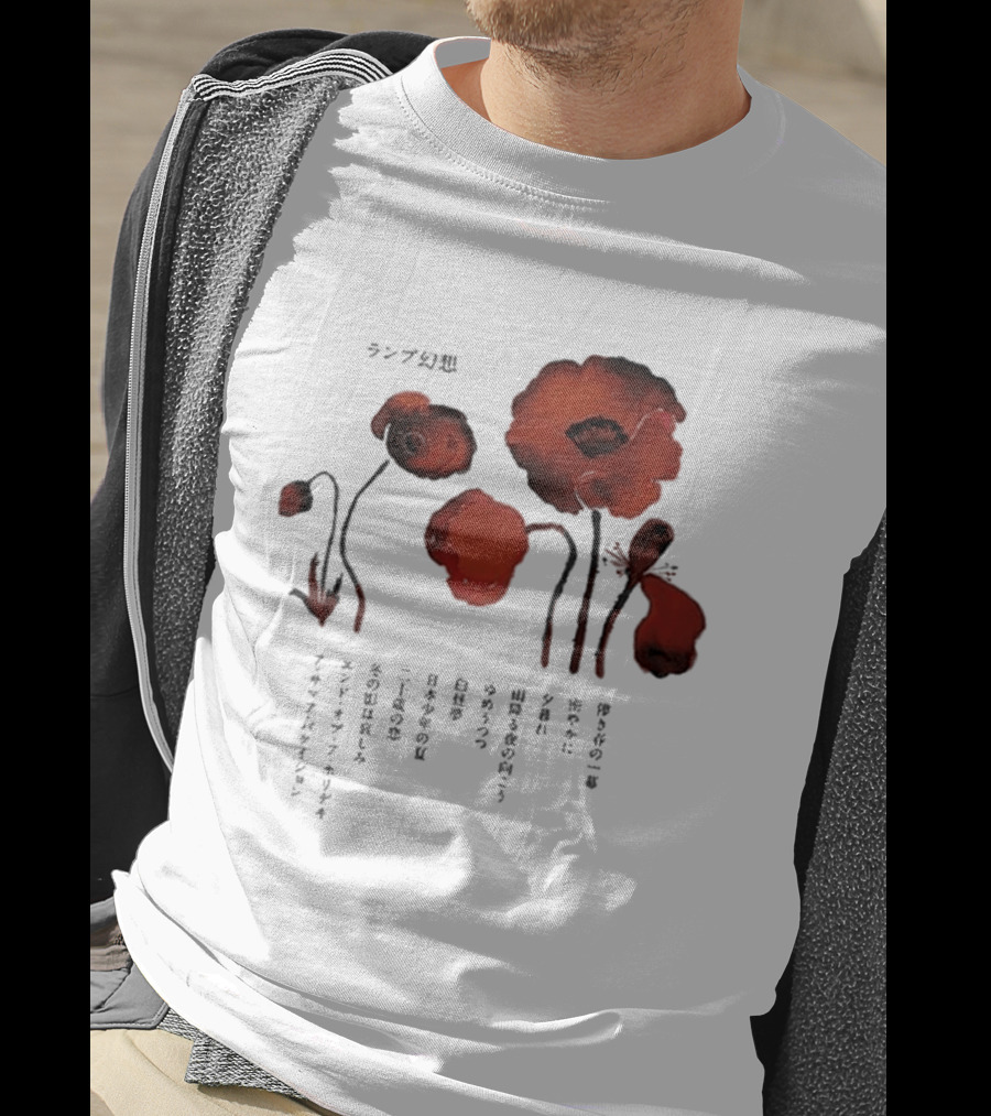 Poppy Flowers Lamp Genso 2025 Vintage Aesthetic T-Shirt
