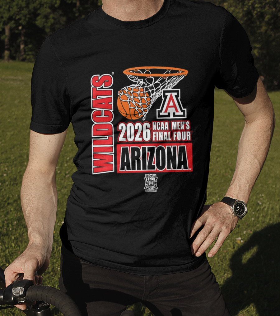 NCAA Men's Final Four 2026 Arizona Wildcats Basketball Nothing But Net T-Shirt