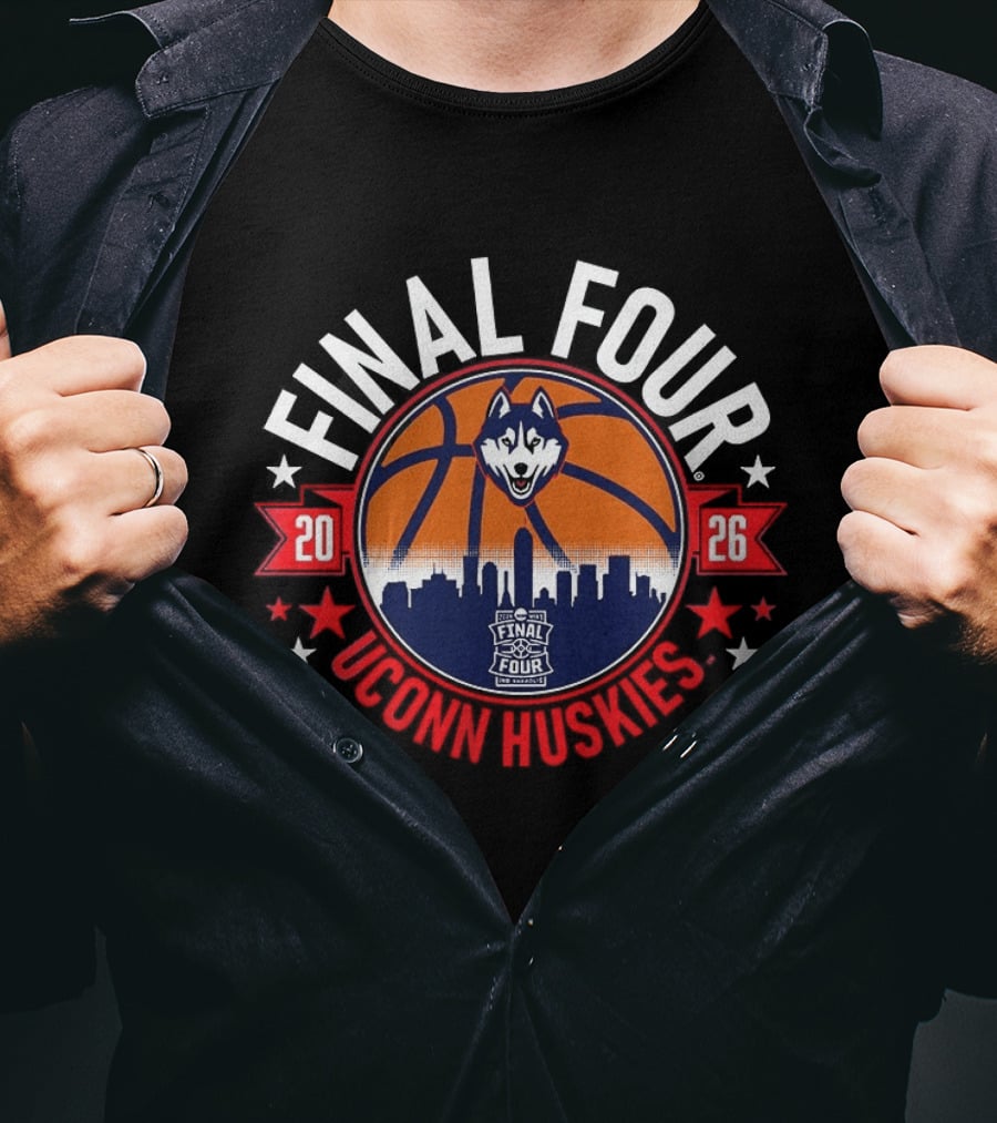 Final Four 2026 UConn Huskies Basketball March Madness Skyline T-Shirt