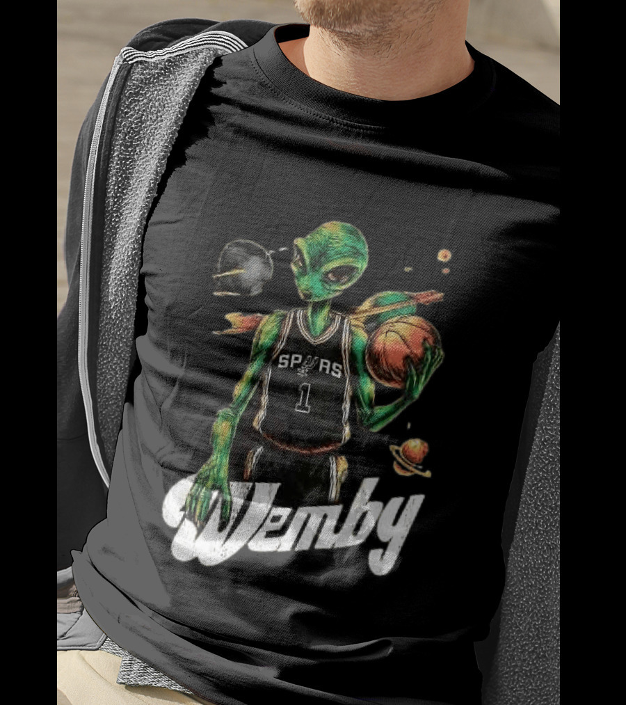 Alien Wemby Victor Wembanyama Spurs NBA 2025 Basketball Star T-Shirt