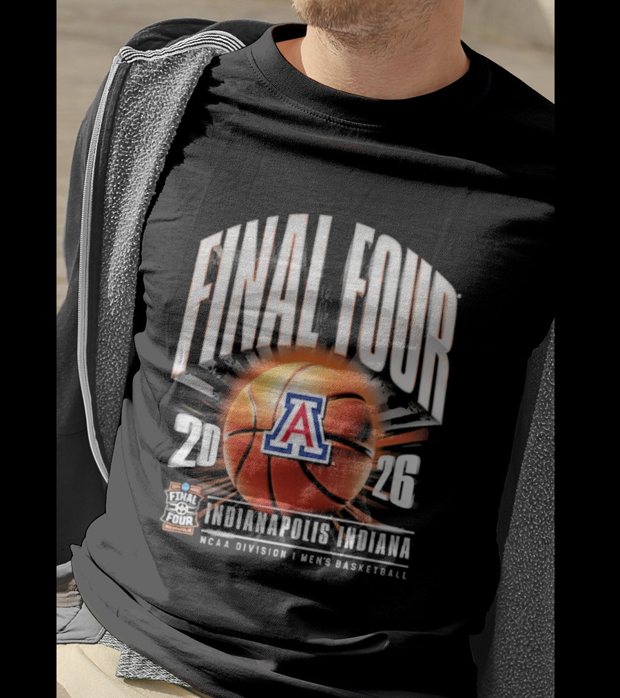 Final Four 2026 Arizona Wildcats Indianapolis NCAA Division I Men's Basketball Tournament T-Shirt