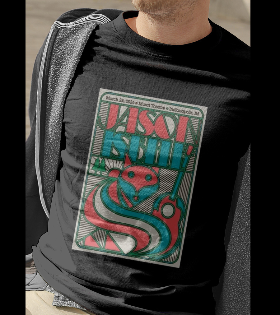 March 28 2026 Jason Isbell Murat Theatre Indianapolis Fox Guitar T-Shirt