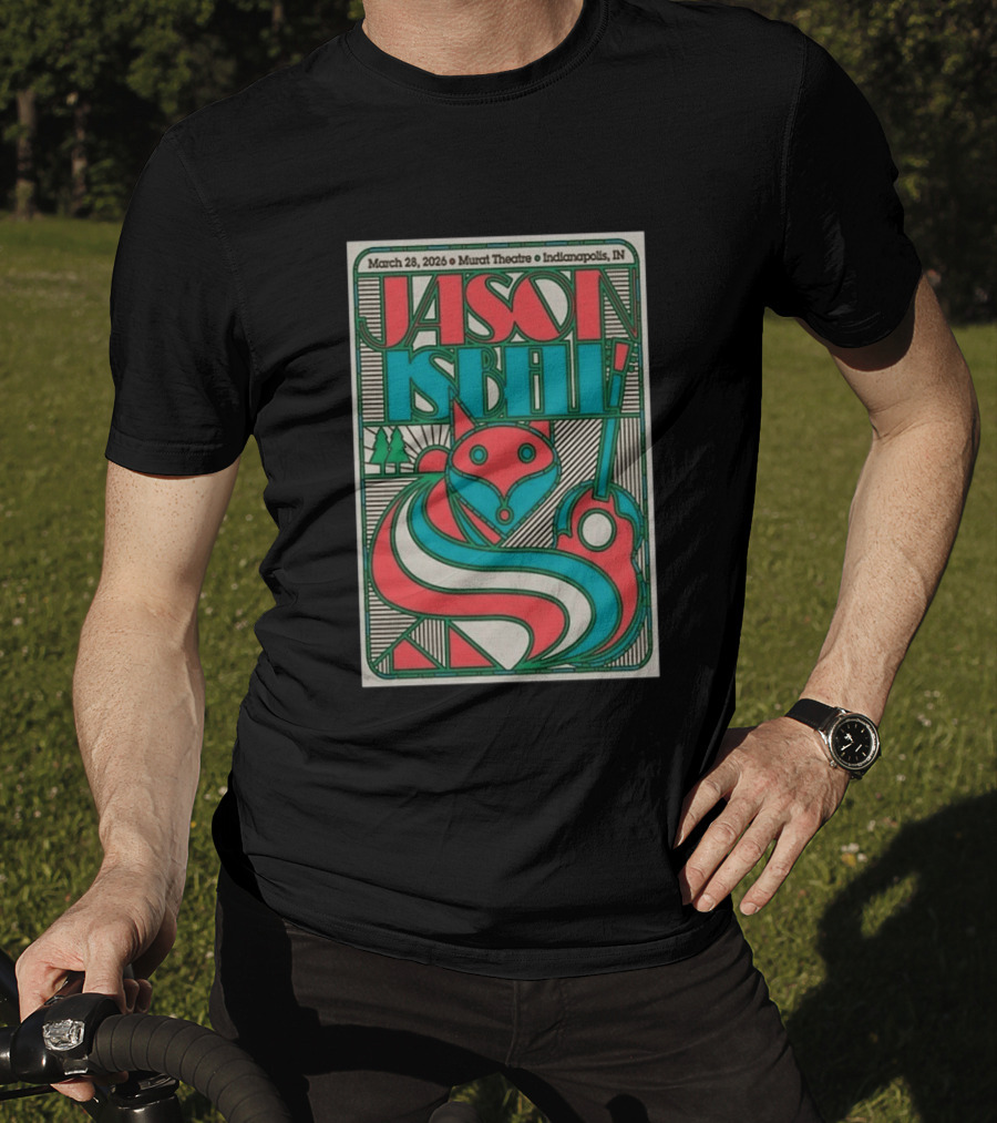 March 28 2026 Jason Isbell Murat Theatre Indianapolis Fox Guitar T-Shirt
