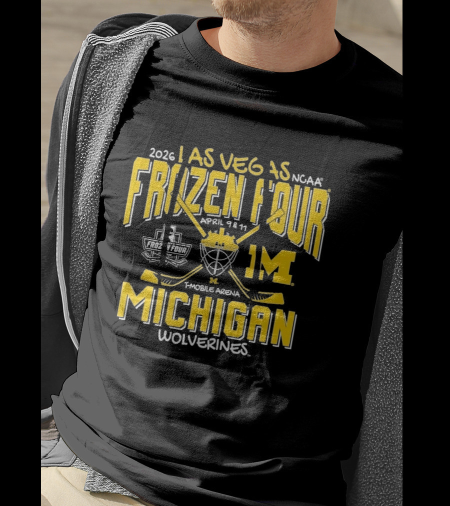 2026 Las Vegas NCAA Frozen Four Michigan Wolverines Mobile Arena T-Shirt