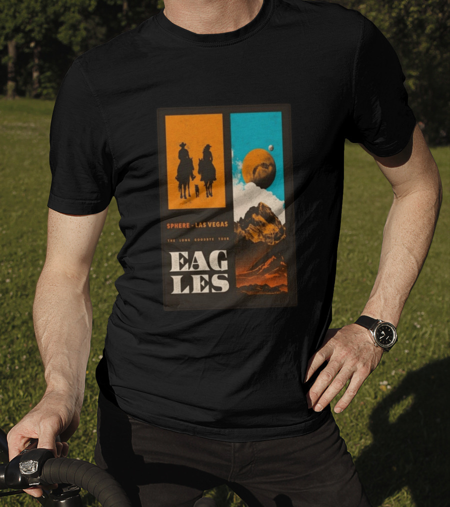 Eagles The Long Goodbye Tour 2026 Sphere Las Vegas Cowboys And Mountains T-Shirt
