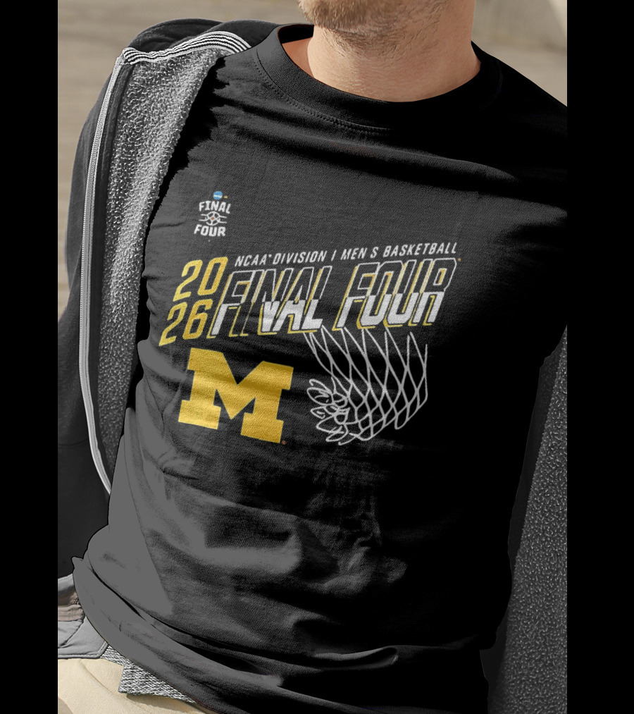 NCAA Division I Men's Basketball 2026 Final Four Michigan Wolverines T-Shirt