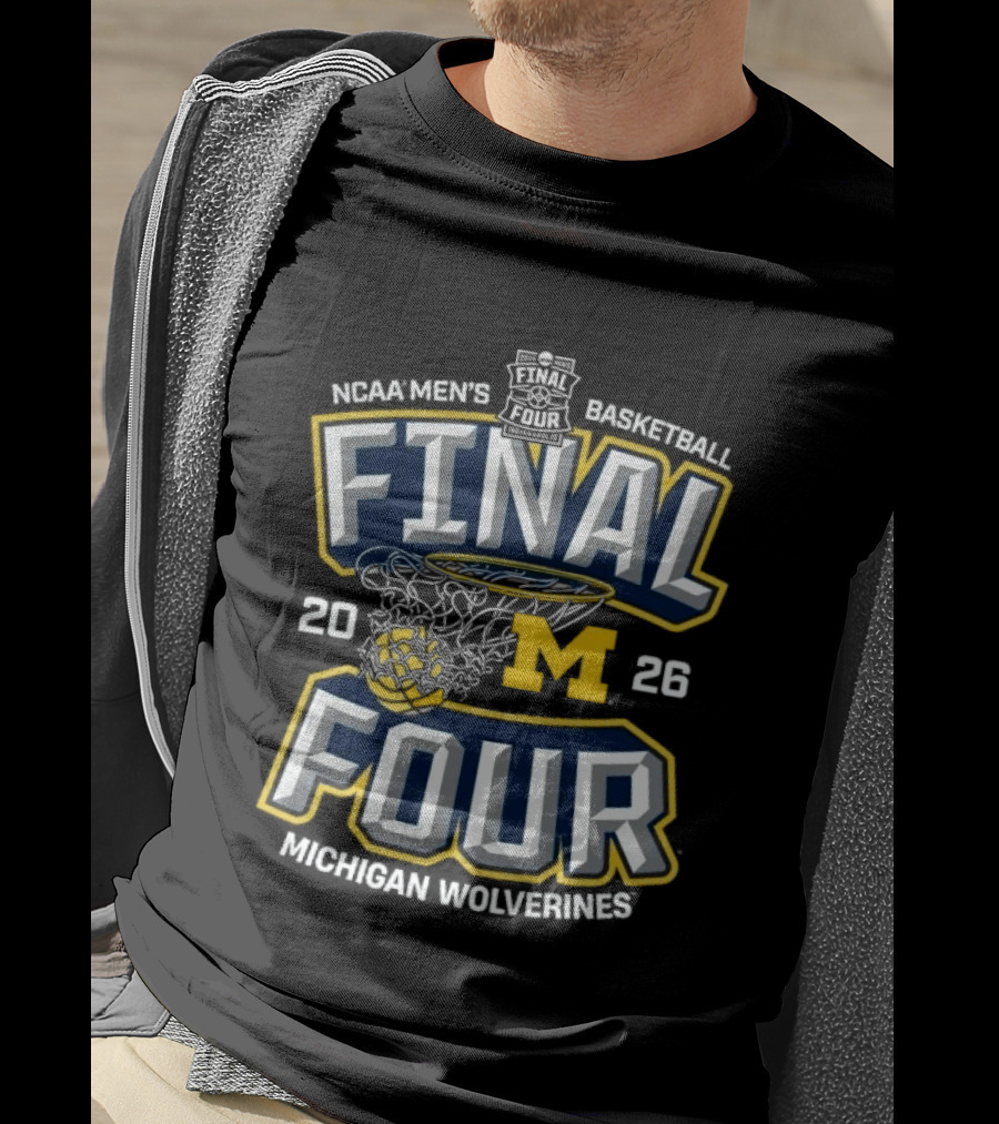 NCAA Men's Basketball 2026 Final Four Michigan Wolverines T-Shirt