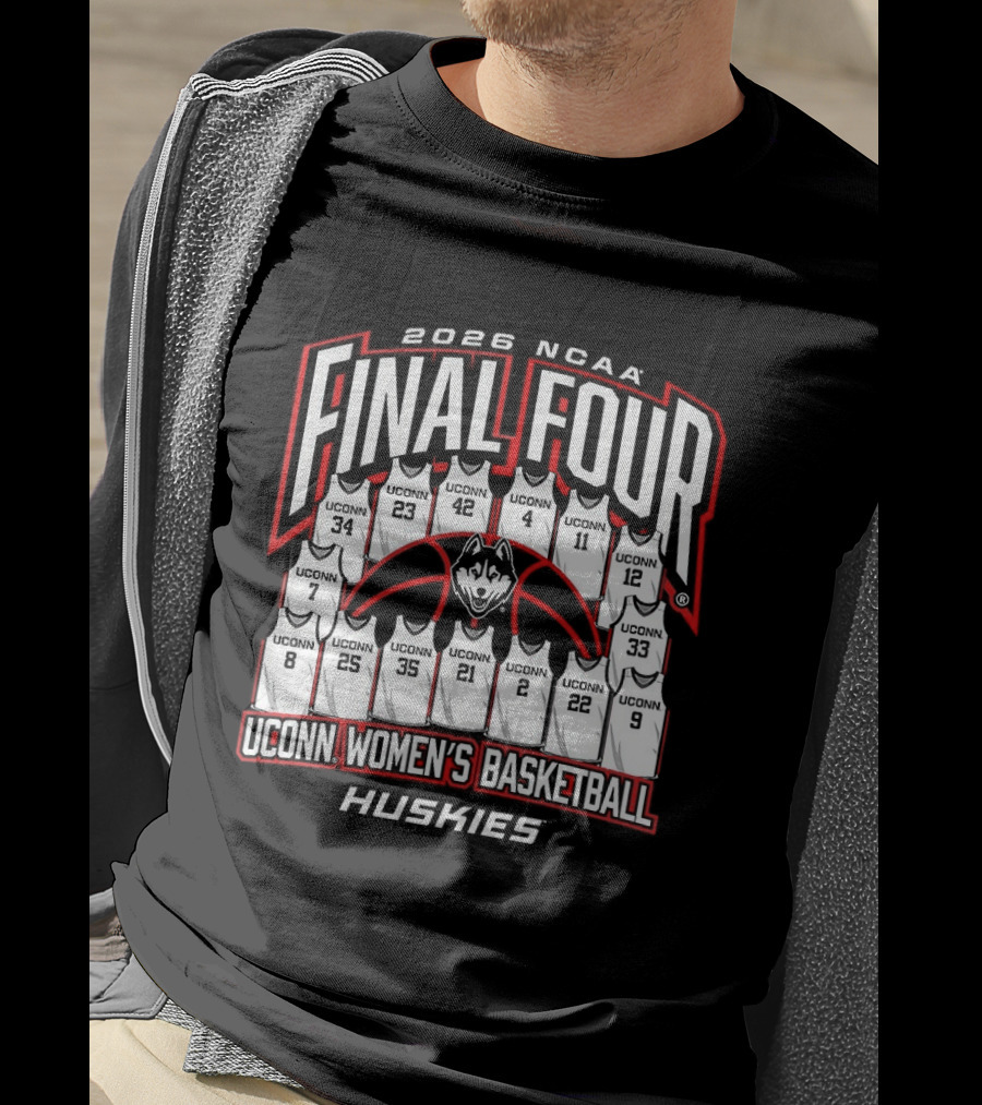 UConn Huskies NCAA Final Four Women's Basketball 2026 Jersey T-Shirt