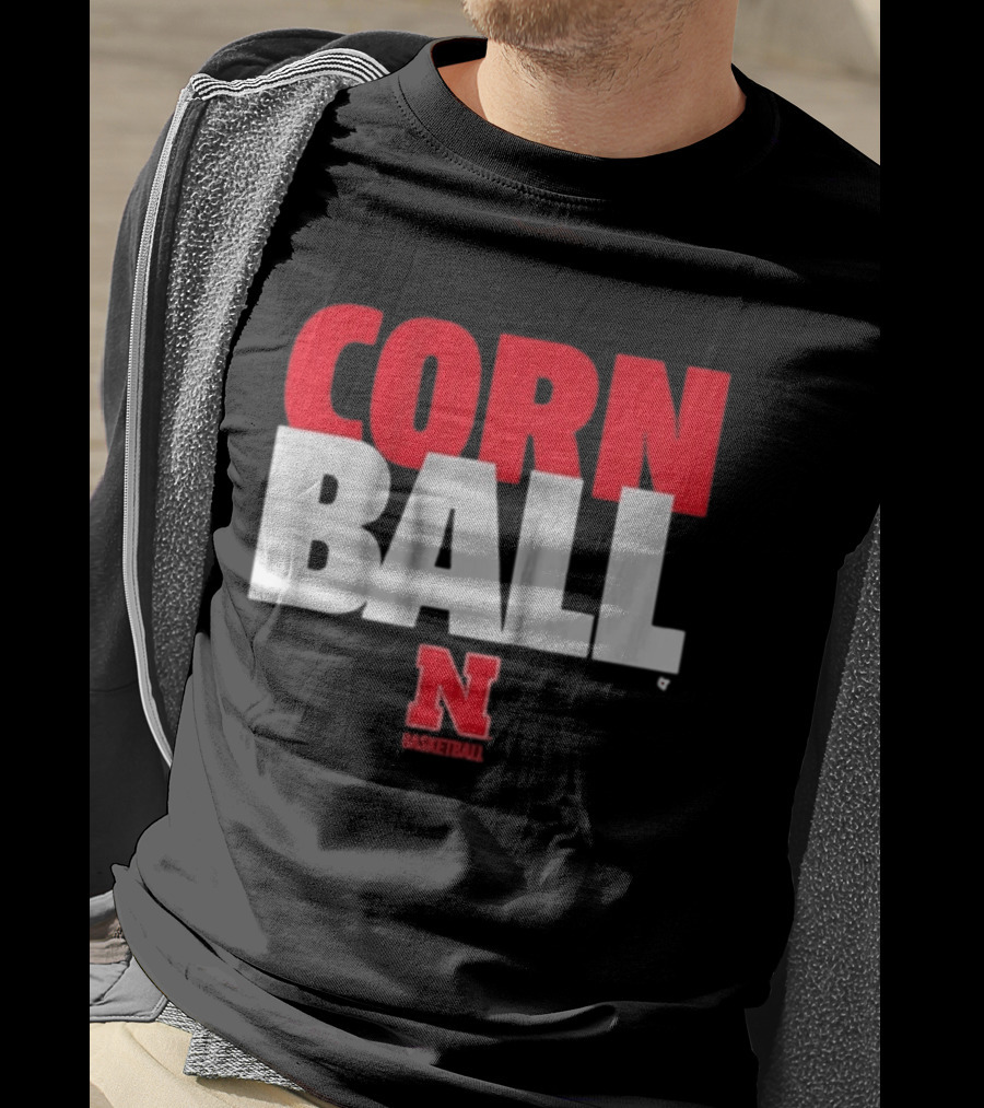 Nebraska Cornhuskers Corn Ball Basketball T-Shirt
