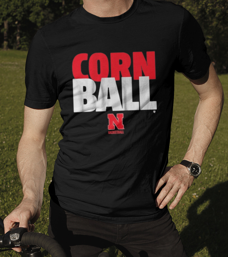 Nebraska Cornhuskers Corn Ball Basketball T-Shirt